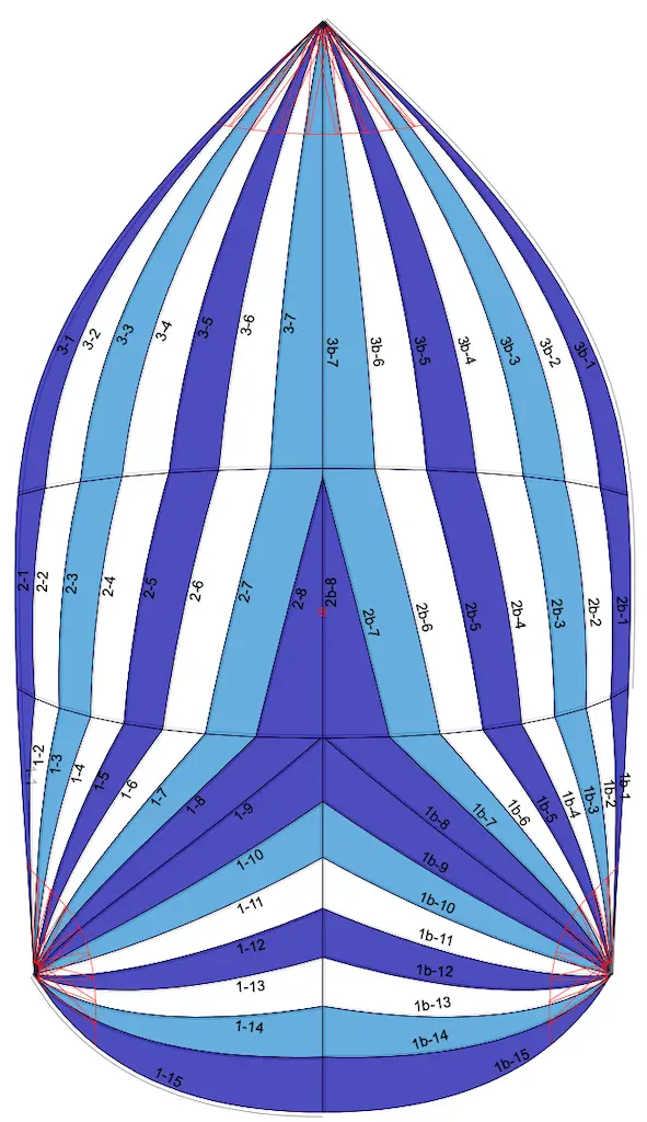 J-22 symmetrical spinnaker